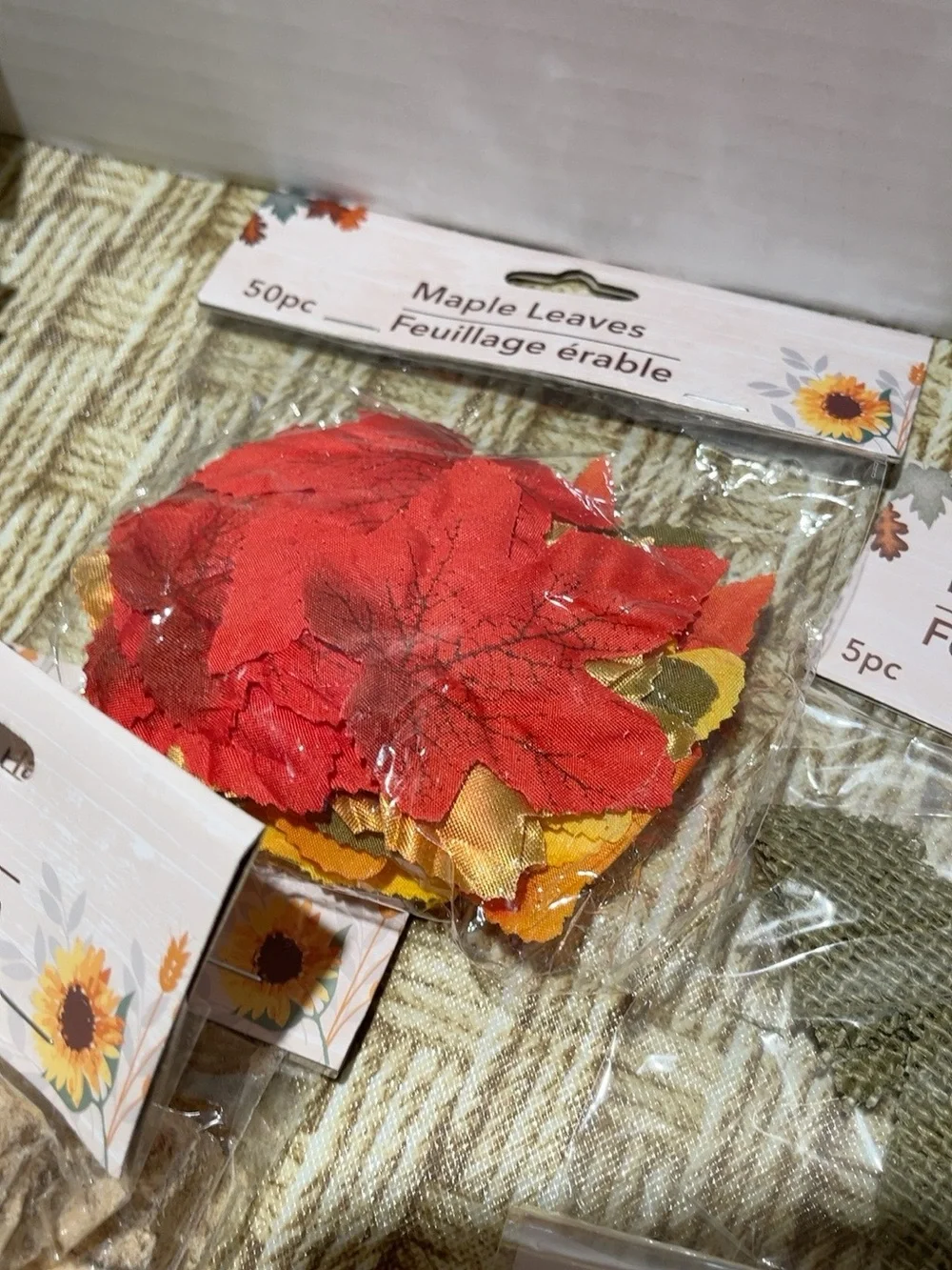 Fall Faux Leather 'Blessed' Word & Autumn Leaf Assortment - craft supplies